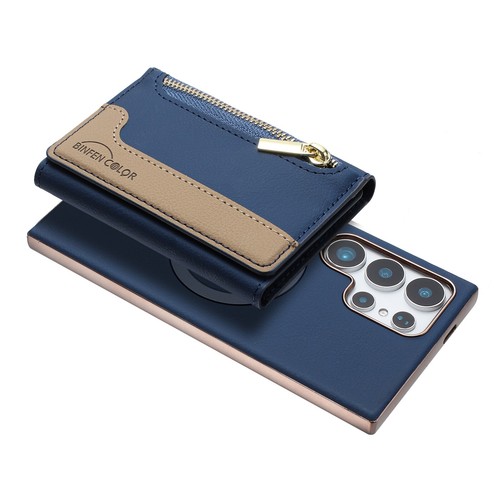 For Samsung Galaxy S25 Ultra S24 S23 22 Zipper Leather RFID Wallet Magnetic Case - Picture 17 of 85
