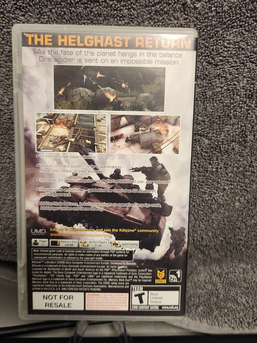 Killzone Liberation (PSP Game) Original, CIB (Not For Resale