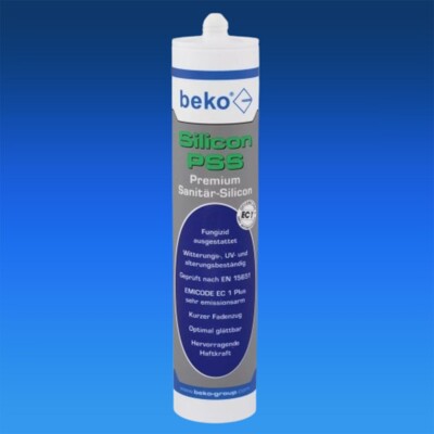 beko Silikon PSS Premium Sanitär Silicon für Bad Küche Feuchtraum versch. Farben