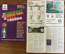 1996 2020 Germany v England EURO Programmes X2 played at Wembley Czech Republic