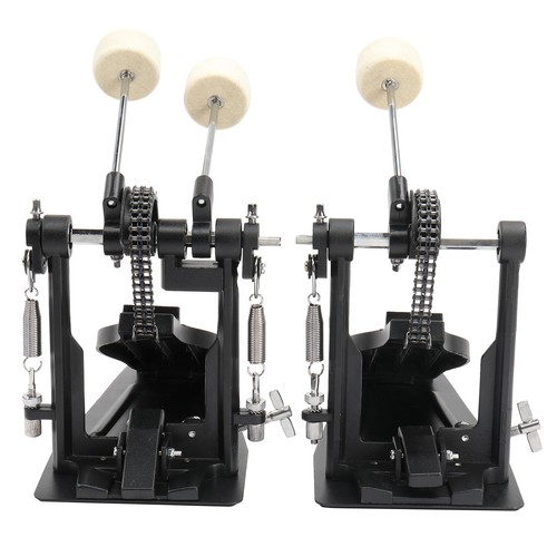 Pedal de tambor doble profesional para doble bajo negro Wool Felt Hammer negro - Imagen 6 de 12