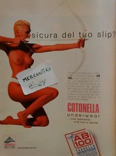TOPLESS NUDO ARTISTICO MODELLA COTONELLA 2003 PUBBLICITÀ ADVERTISING CLIPPING