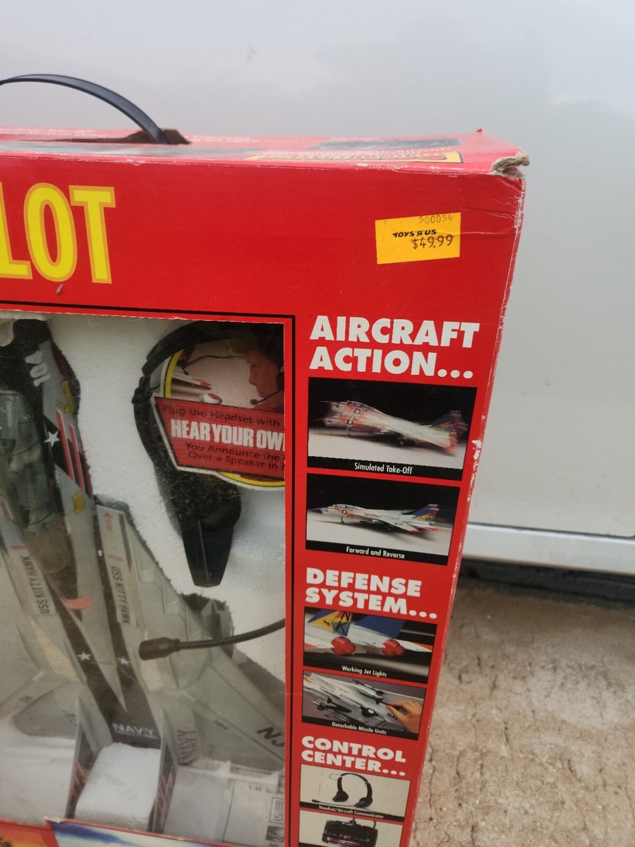 1990 New Bright F-14 Tomcat Remote Control Kitty Hawk Airplane/Jet
