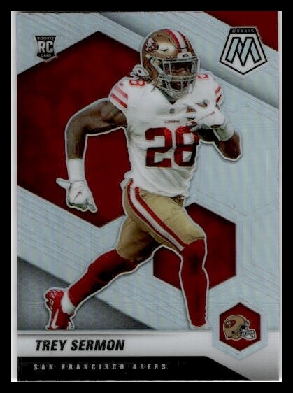 2021 Panini Mosaic #324-V Trey Sermon Rookie Variations Silver