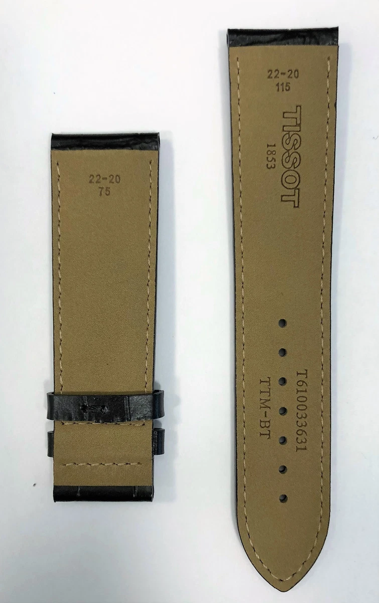 Original Tissot Powermatic 22mm T086408A T086407A Black Leather