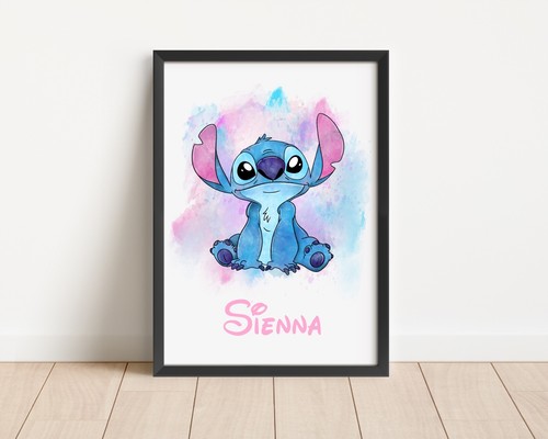 Personalised Stitch Wall Art Prints Kids Room Poster Custom Gift PRINT ONLY - 第 1/1 張圖片