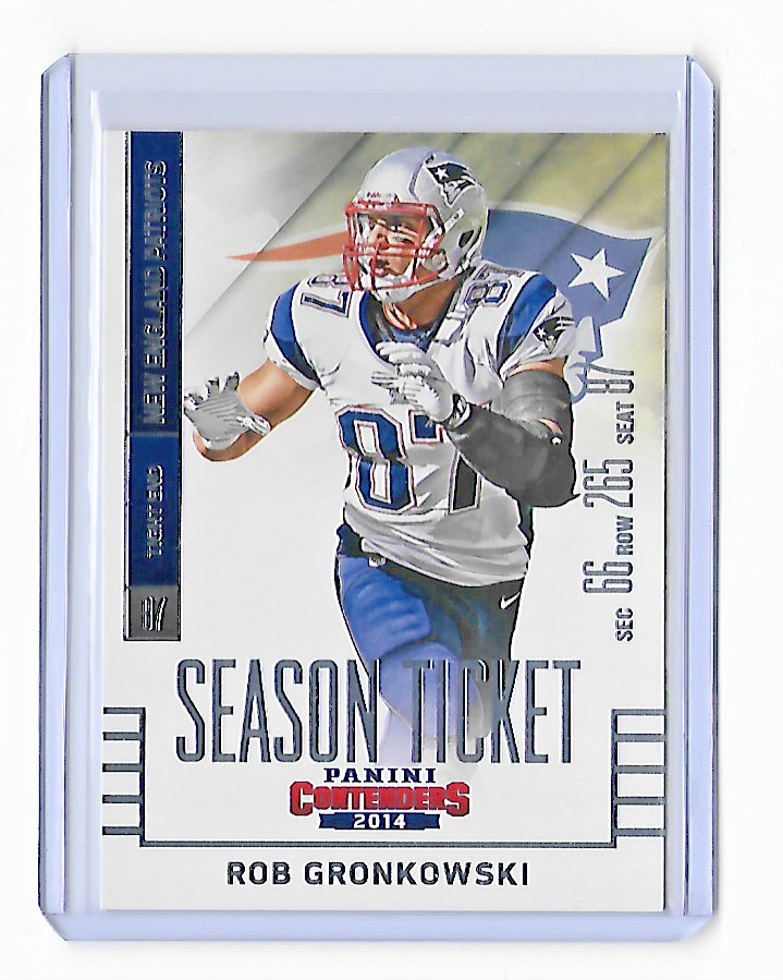 2014 CONTENDERS ROB GRONKOWSKI BASE CARD - CARD #68 - PATRIOTS - FREE SHIP