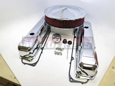 BB Chrysler Chrome Engine Dress Up Kit Valve Covers Red Washable Air Cleaner 440