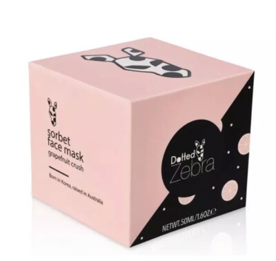 NEW Dotted Zebra Sorbet Face Mask - Grapefruit Crush