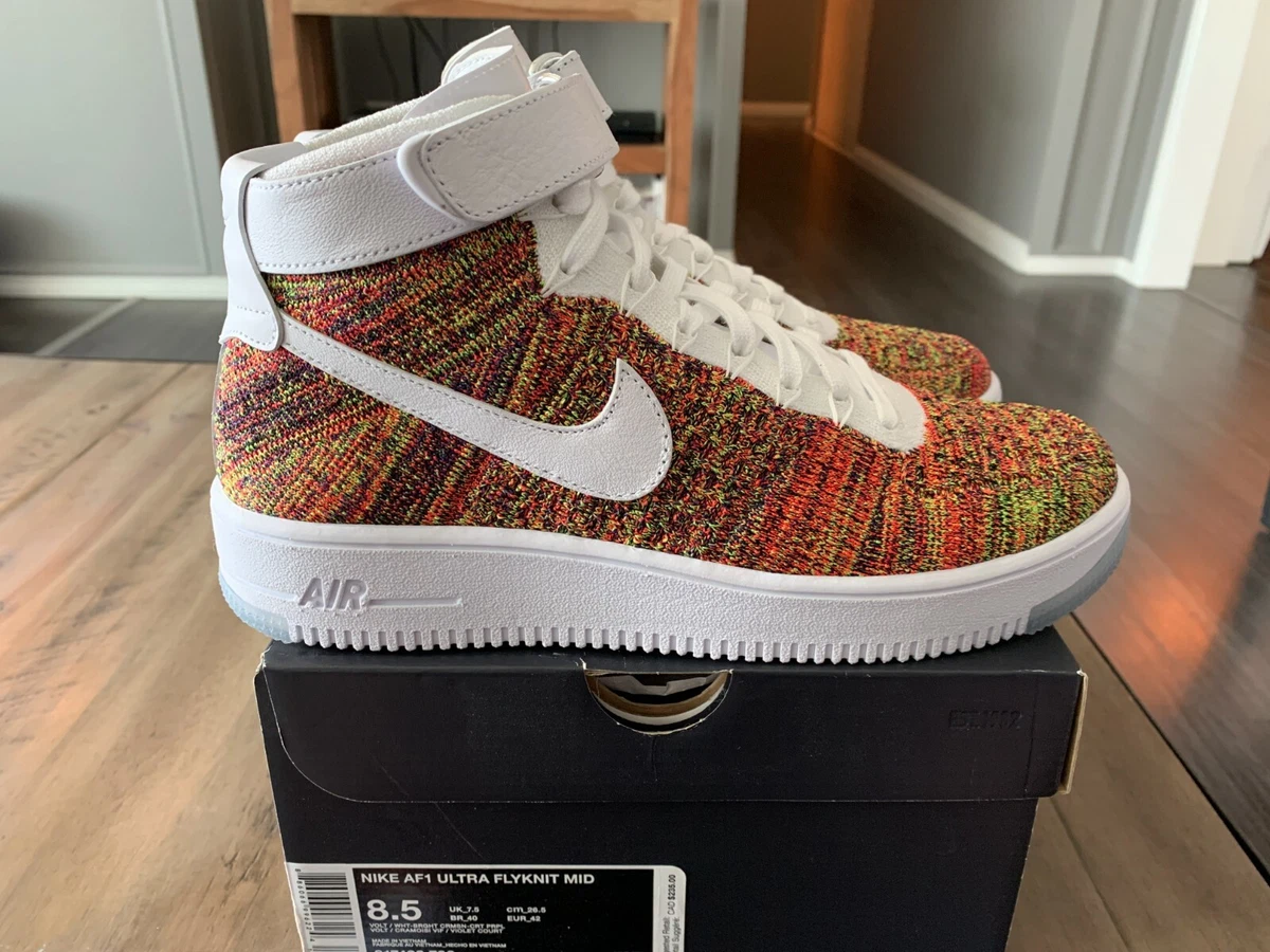 Repeler alimentar Instalación Nike Air Force 1 Ultra Flyknit Mid Multi 817420 700 New in Box DS Size 8.5  | eBay