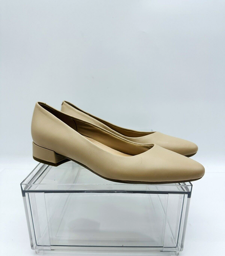 Easy Spirit Women's Caldise Block-Heel Leather Pumps- Latte, US 6M | eBay