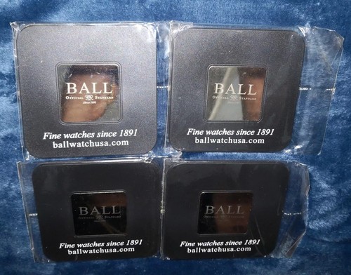 (4) BALL Watch Square Drink Coasters 'Fine Watches Since 1891' Railroad | Swiss - Picture 2 of 9