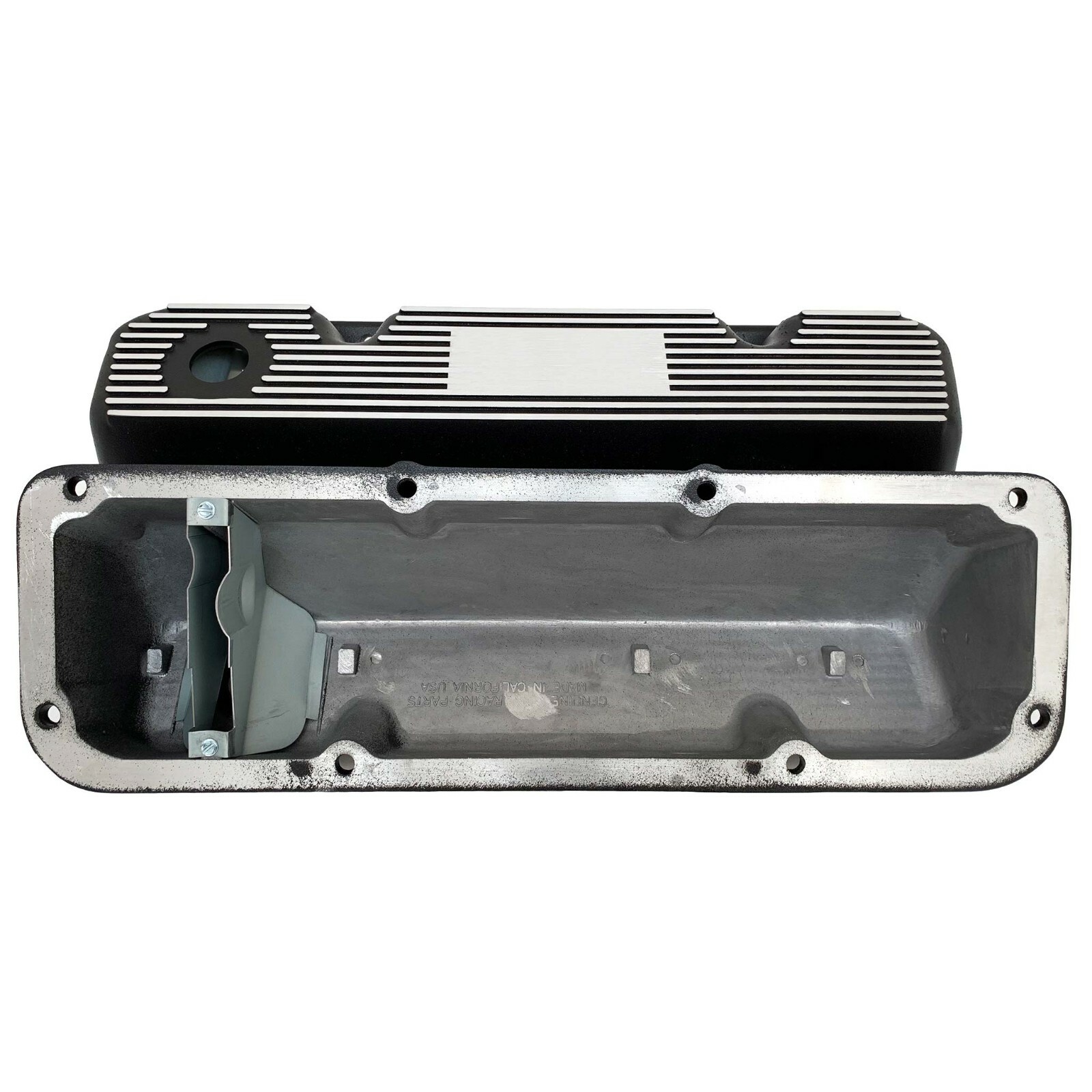 Ford 351 Cleveland De Tomaso Pantera Black Valve Covers - Style 1 - Ansen USA