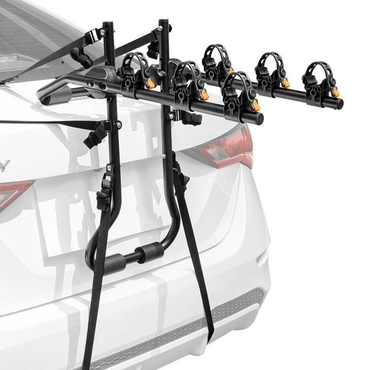 3 Bike Trunk Mounted Bike Rack w Protective Sponge Pads Car
