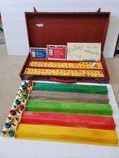 RARE Vintage Royal Mah Jong Bakelite Trays Set 152 Tiles Locking Box MahJong Gam