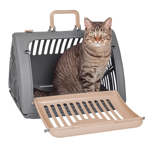 Cat Carrier Foldable Plastic Travel Pet Carrier Fold Down Long Life All In One - Picture 8 of 11