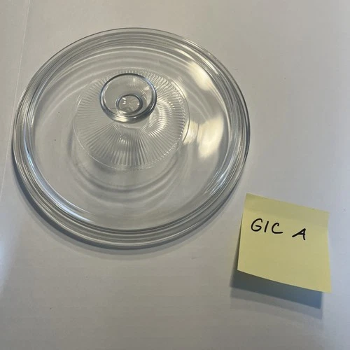 Vintage 12 Pyrex Lid G1C A  Round Clear Glass Replacement Lid  9” Diameter