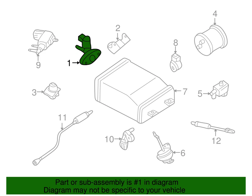 Genuine Nissan Vapor Canister Purge Solenoid 14930-5M00A - Image 3 of 4