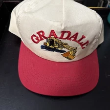 Vintage Louisville MFG Trucker Hat Cap Made IN USA Gradall G3WD Excavator 80s