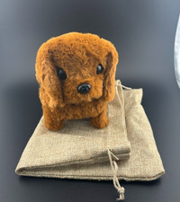 Electronic Walking Plush Puppy Dog Toy Wags Tail Barks Battery Operated AA pouch