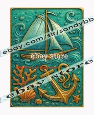 500 piece jigsaw puzzle Sailboat Nautical Relief 3D look coastal