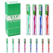 12Pack Extra Hard and Firm Toothbrush, Firm Bristles Manual Toothbrush for Ad...