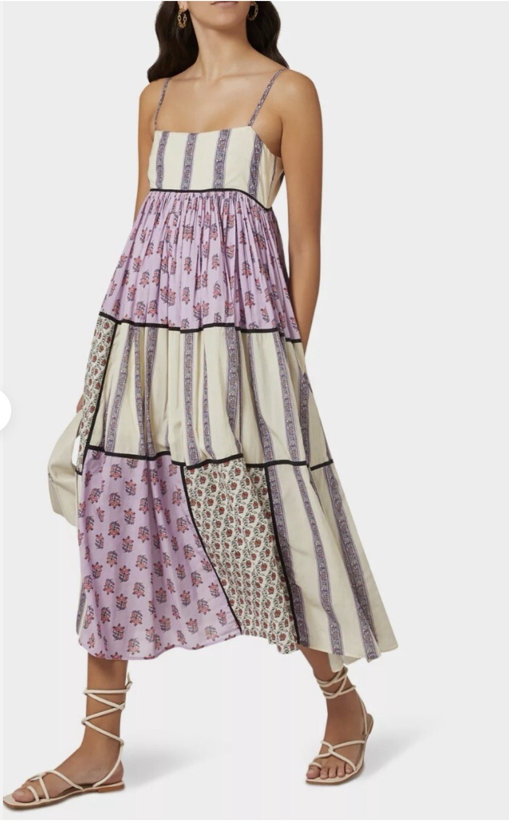 Rhode Resort Saachi Dress Sz Small Violet Floral Sleeveless NWT Summer Boho Chic