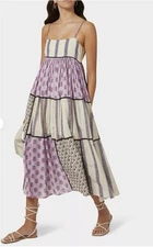 Rhode Resort Saachi Dress Sz Small Violet Floral Sleeveless NWT Summer Boho Chic