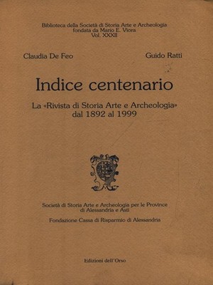 CENTENARIO INDEX VOL. XXXII DE FEO CLAUDIA - RATTENFÜHRER AUSGABEN DES BÄREN