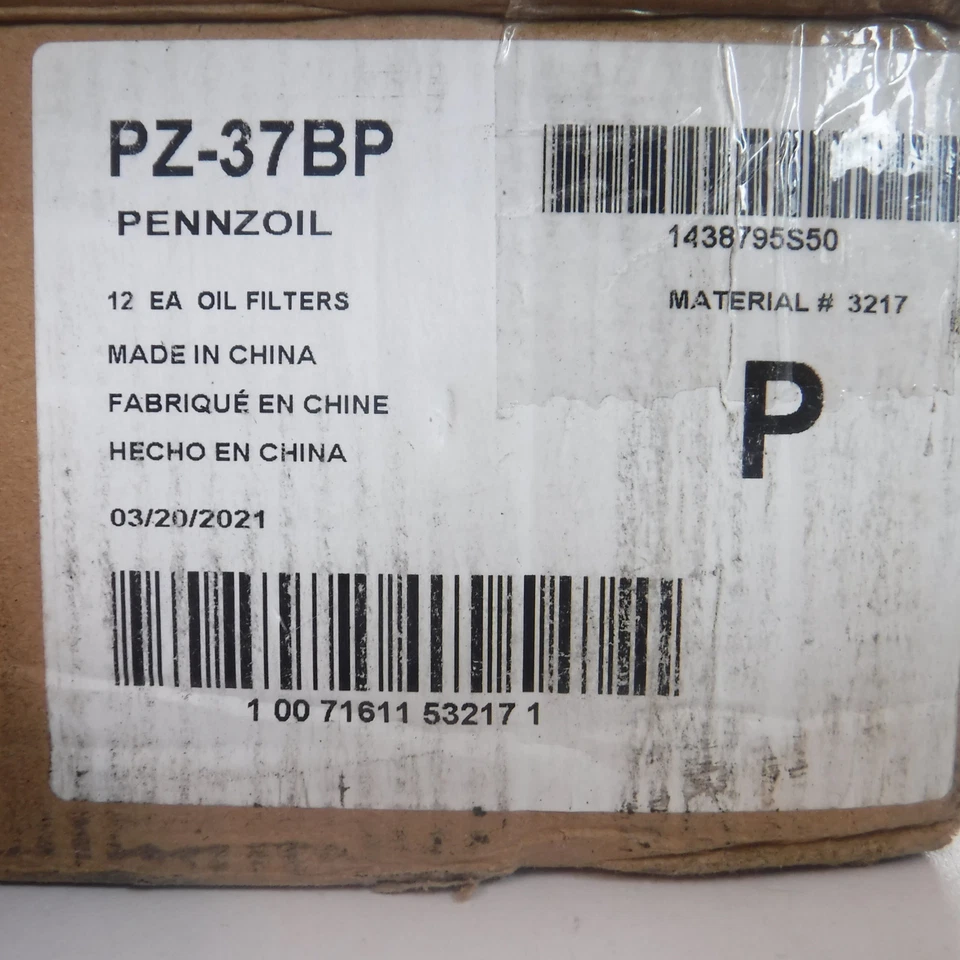 Paquete de 12 filtros de aceite de motor Pennzoil PZ-37BP para Nissan Pathfinder 2013-2020 Foto 4 de 4