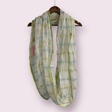 Betsey Johnson Infinity Scarf Metallic OS Blue Yellow NWT