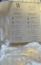 New Wamsutta Ultra Soft Sateen 525 TC White 100% Pima Cotton Full Fitted Sheet