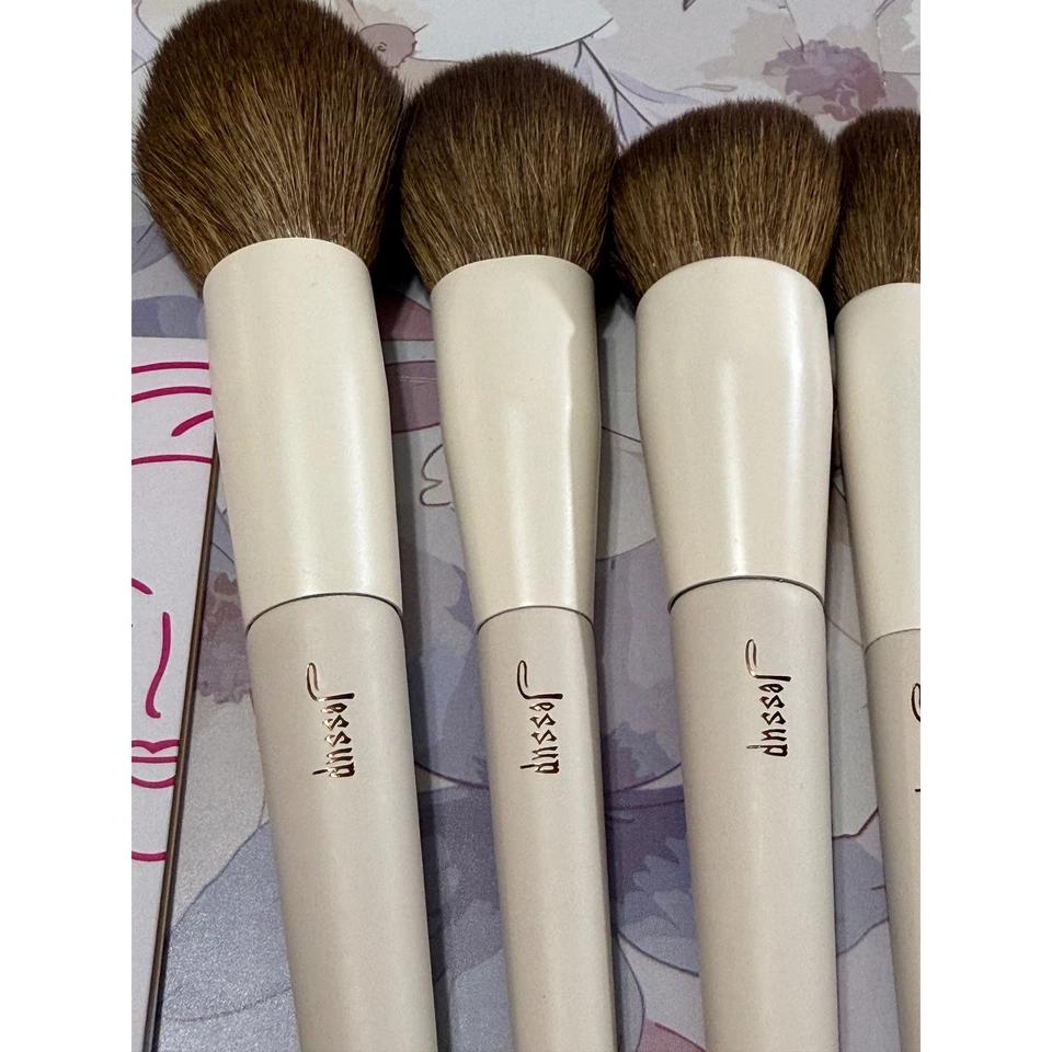 Jessup Makeup Brushes Set 14pcs Premium Foundation Eyeshadow Cream White - Image 3 of 4
