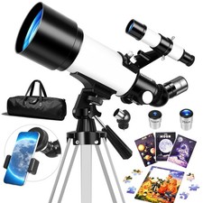 FEICOSKY 70mm Astronomical Refractor Telescope Beginners w/ Tripod Phone Adapter