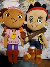 Disney Store Izzy  Jake and the Never Land Pirates Medium 13" Plush 2pcs