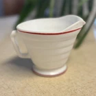 Hazel Atlas Milk Glass with Red Stripe Creamer