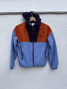 Nike ACG Polartec Fleece Jacket Youth Large Blue Orange Hooded Zip EUC
