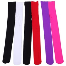  Lot de 3 paires de collants opaques bicolores - Collants à pieds bicolores pour