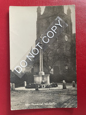 War Memorial, Wolstanton,  Newcastle Under Lyme, Staffordshire.   RPPC.
