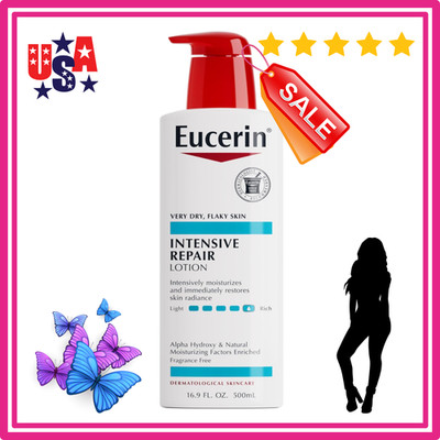 Eucerin Intensive Repair Body Lotion For Dry Skin With Alpha Hydroxy, 16.9 Fl Oz