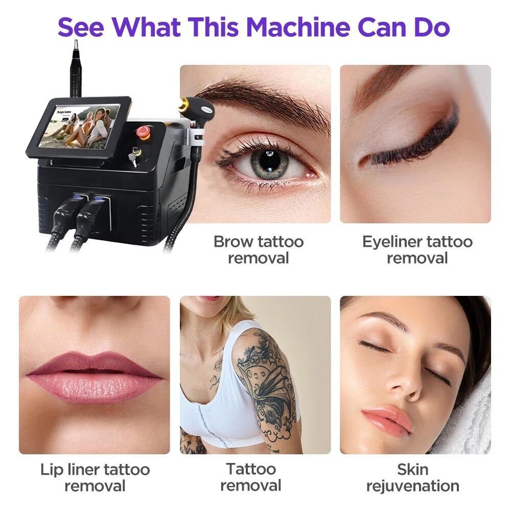 2 in 1 808nm Diode Laser Hair Removal Laser & Pico Nd: Yag Laser Tattoo Removal