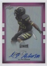 2018 Leaf Metal US Army All-American Bowl Pink 4/20 JJ Peterson #BA-JJP Auto u0h