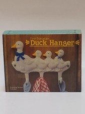 Vtg 1986 Duck Ducklings Porcelain Hanger Original Packaging Country Cottage NEW