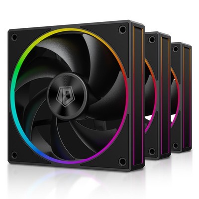 -COOLING AF-127-K-TRIO 120mm Case Fan ARGB FDB Bearing PC Fan Daisy Chain Con...