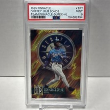 1995 PINNACLE KEN GRIFFEY JR & BARRY BONDS #TP7 FOIL TEAM PINNACLE - PSA 9