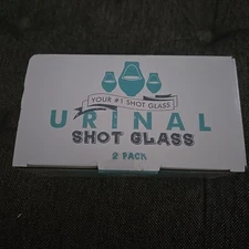 2-pk Fairly Odd Novelties Urinal Shot Glasses 1.5oz. Ceramic Toilets Shot Glass