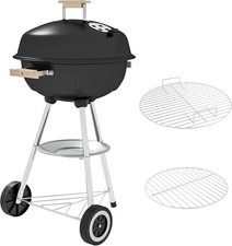 Outsunny Portable Round Kettle Charcoal Grill BBQ Smoker with Lid Outdoor Heat C