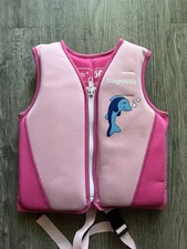 Gogokids Pink Kids Life Float Neoprene Swim Jacket Vest Size M 3-5 Years Old 