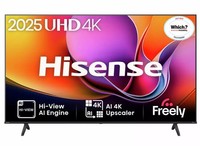 Hisense 50 Inch TV Smart 4K Ultra HD HDR LED Freely TV Black 50A6QTUK