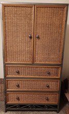 LARGE BEAUTIFUL PIER ONE MIRANDA COASTAL RATTAN ENTERTAINMENT AMOIRE